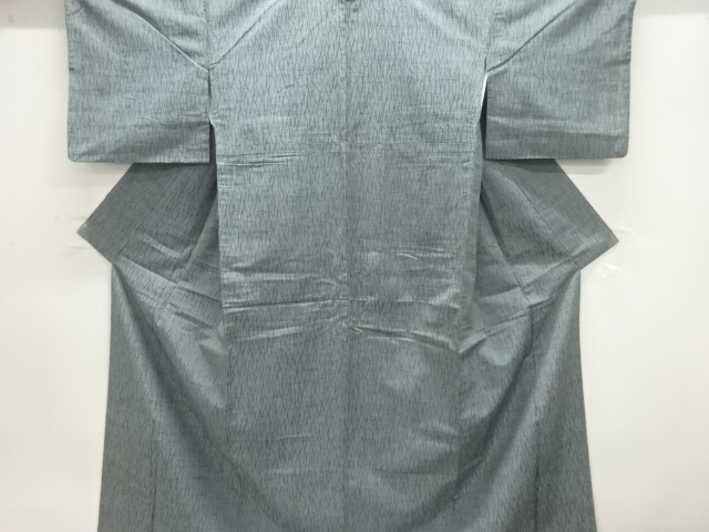 JAPANESE KIMONO / ANTIQUE ANTIQUE TSUMUGI KIMONO / WOVEN ABSTRACT PATT